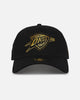 New Era Oklahoma City Thunder 'NBA Black & Gold Embroidery' 9FORTY A-Frame Snapback Black/Gold