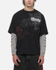 Worship Catharsis Box Crop Long Sleeve T-Shirt Washed Black