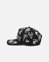 New Era NBA 'All Over Leagues' 9FORTY A-Frame Snapback Black