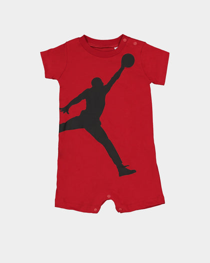 Jordan Infants' Jumpman Knit Romper Gym Red