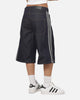 Adidas  Adicolor Jorts Mid-Rise Straight Leg Firebird Shorts Indigo Denim