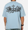 Saint Morta Conviction Mock Neck T-Shirt Denim Blue
