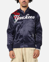Pro Standard New York Yankees Roses Satin Jacket Navy