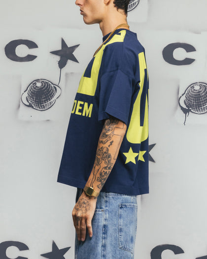 Carre Rally T-Shirt Navy/Yellow