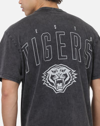 Bleacher Athletic Wests Tigers NRL Attrition Washed T-Shirt Black