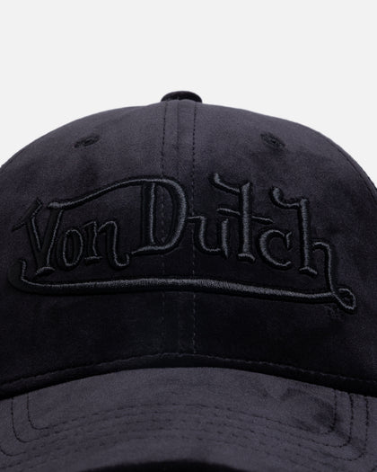 Von Dutch Signature Velvet Trucker Snapback Black