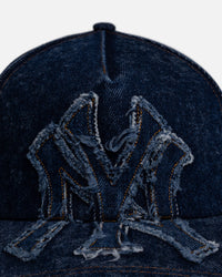 New Era New York Yankees 'Denim Over' 9FORTY A-Frame Strapback Dark Denim