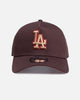 New Era Los Angeles Dodgers 'Choc Cherry' 9FORTY A-Frame Snapback Dark Brown