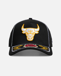 New Era Chicago Bulls 'Rose Visor' 9FORTY A-Frame Trucker Snapback Black/Rose