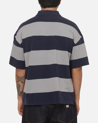 Mitchell & Ness Orlando Magic Striped Polo T-Shirt Navy