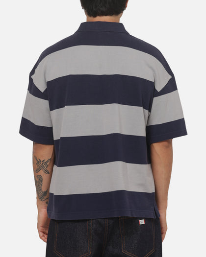 Mitchell & Ness Orlando Magic Striped Polo T-Shirt Navy