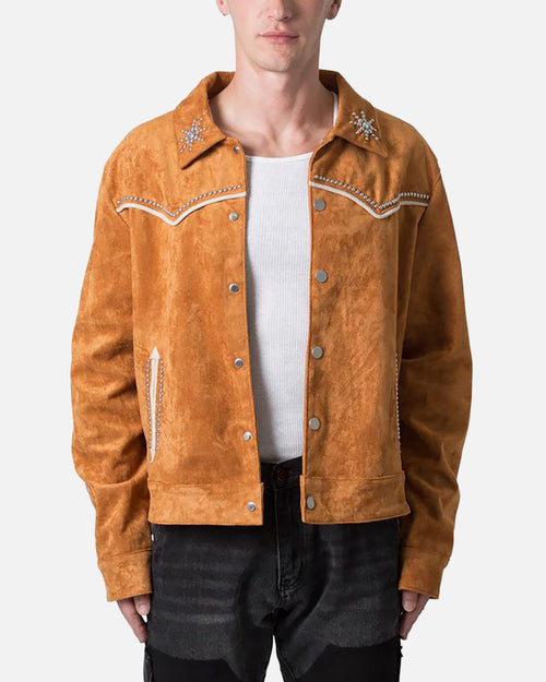 MNML Suede Collared Jacket Orange
