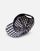 Von Dutch Distressed Plaid Dad Snapback Navy