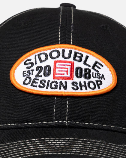S Double Shop Relaxed Trucker Strapback Black