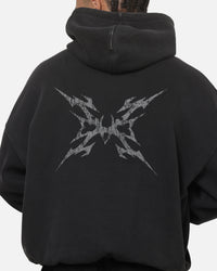 Saint Morta Worldwide Boxy Hoodie Washed Black