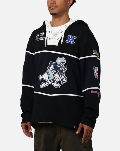 47 Brand Dallas Cowboys Super Bowl Gridiron Lacer Hoodie Jet Black