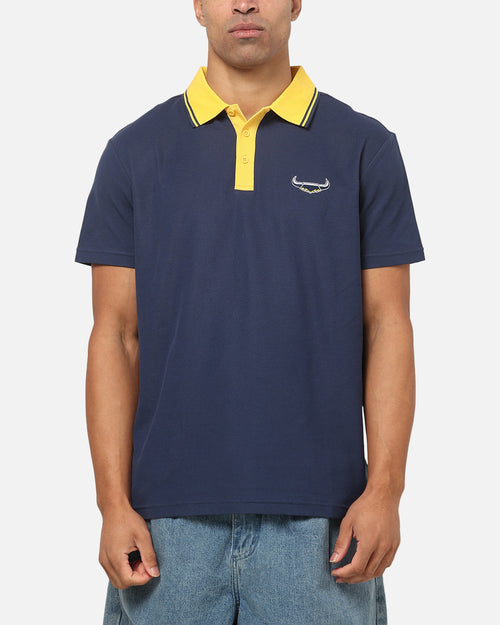Bleacher Athletic North Queensland Cowboys NRL Adult Golf  Polo T-Shirt Navy