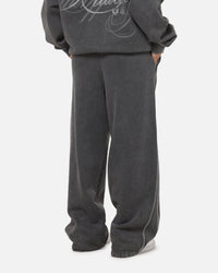 Mitchell & Ness Las Vegas Raiders Star Script Relaxed Track Pants Washed Black