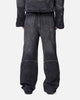MNML Panelled Moto Denim Jeans Washed Black