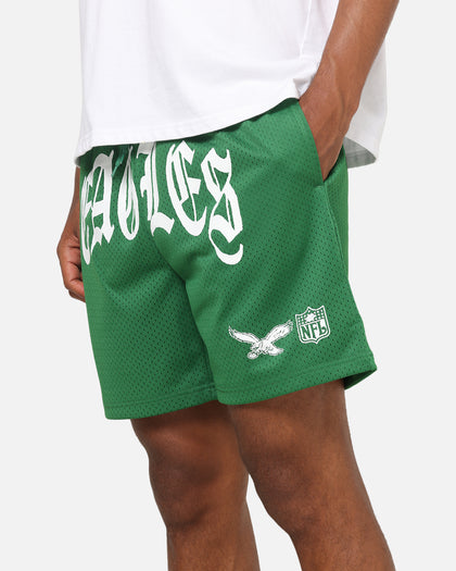 Mitchell & Ness Philadelphia Eagles Arch Script Shorts Green