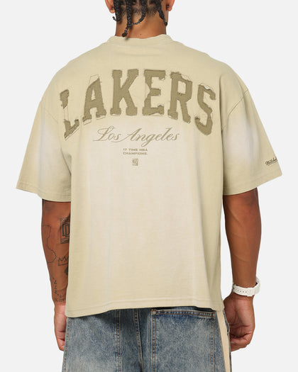 Mitchell & Ness Los Angeles Lakers Big Oversized Logo T-Shirt Gravel Stone