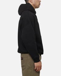 Carre Box Check Hoodie Solid Black