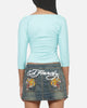 Ed Hardy Women's Signature 3/4 Sleeve Tee Ice Sage