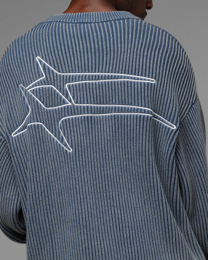Loiter Star Born Knit Sweater Blue