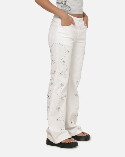 Ed Hardy Women's Jewelled Jeans White