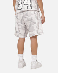 Mitchell & Ness Los Angeles Lakers Snow Camo Authentic Mesh Shorts White