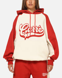 Carre Sport C Hoodie Off White/Red