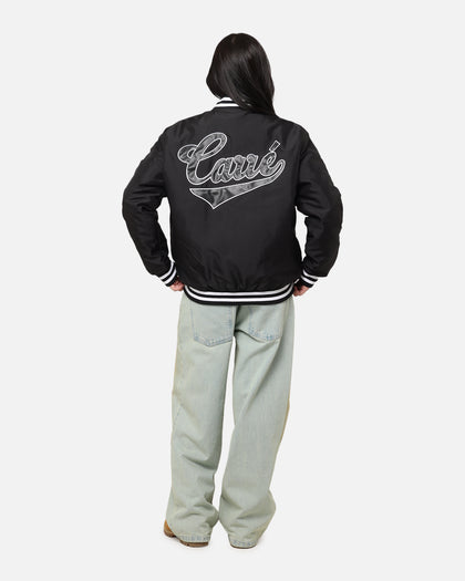 Carre Team Puffer Varsity Jacket Black/White