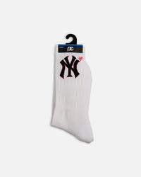 Pro Compression New York Yankees Heart Crew Sock White