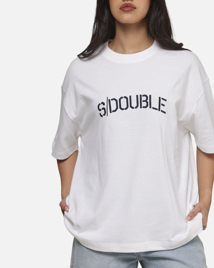 S Double Stencil Heavy Weight T-Shirt White
