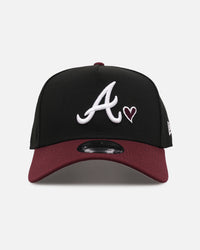 New Era Atlanta Braves 'Burgundy Hearts' 9FORTY A-Frame Snapback Black/Maroon