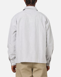 Carre Oxford Stripe Long Sleeve Button Up Shirt White/Green