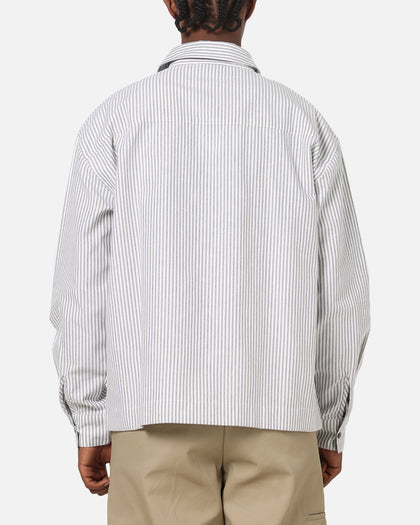 Carre Oxford Stripe Long Sleeve Button Up Shirt White/Green