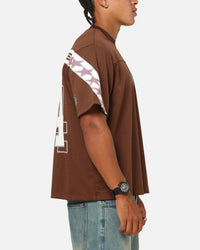 Mitchell & Ness Las Vegas Raiders Beastmode Boxy Mesh T-Shirt Chocolate Brown