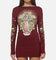 Ed Hardy Women's Divine Long Sleeve Dress Burgundy