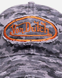 Von Dutch Distressed Dad Strapback Grey/Camo
