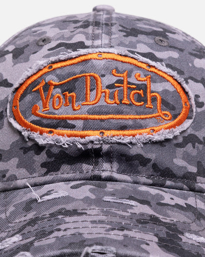 Von Dutch Distressed Dad Strapback Grey/Camo