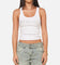 Ed Hardy Women's Rhinestone Logo Tank White