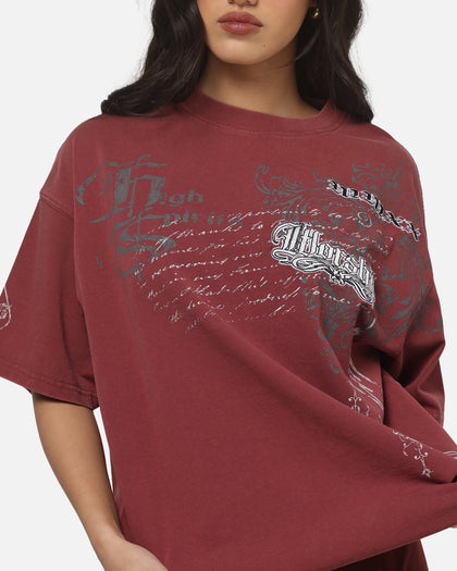 Worship Catharsis Box Crop T-Shirt Port Wine