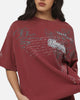 Worship Catharsis Box Crop T-Shirt Port Wine