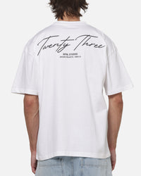 XXIII Script T-Shirt White/Black