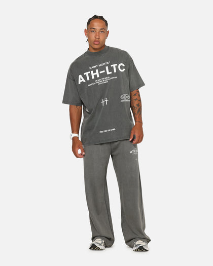Saint Morta Athltc T-Shirt Washed Charcoal