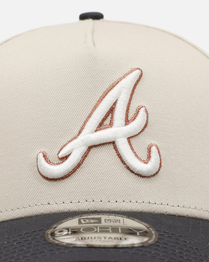 New Era Atlanta Braves 'Smooth' 9FORTY A-Frame Snapback Stone