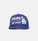 New Era Los Angeles Dodgers 'Puff Print' Pre-Curved Golfer Trucker Snapback Dark Royal