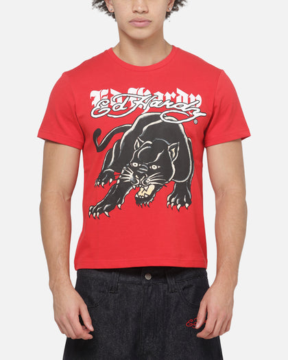 Ed Hardy Panther T-Shirt Red