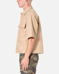 MNML Cropped Short Sleeve Shirt Khaki